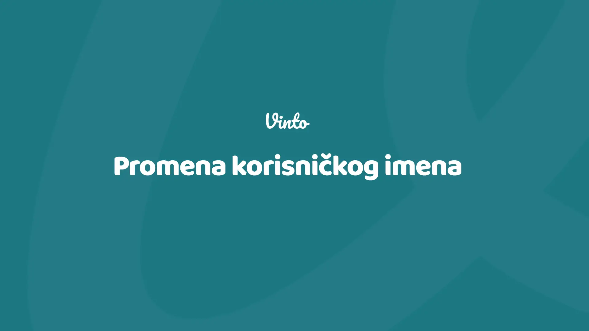 Kako promeniti korisničko ime