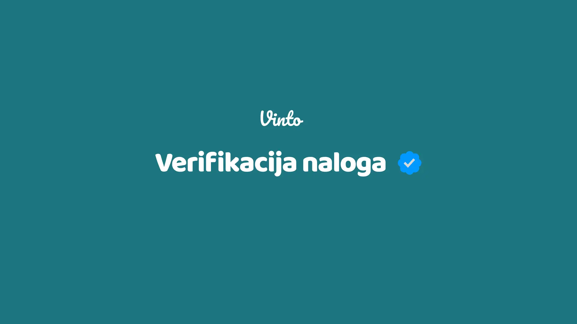 Kako verifikovati nalog