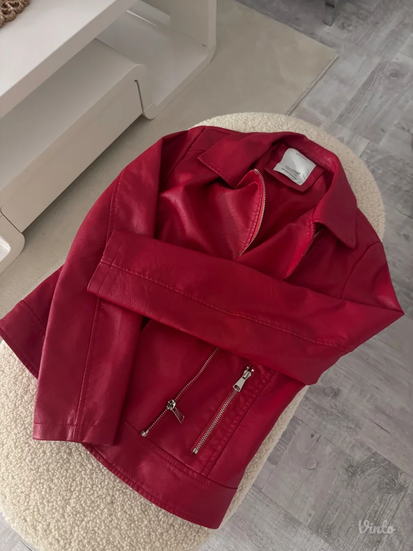 KOŽNA JAKNA / crvena