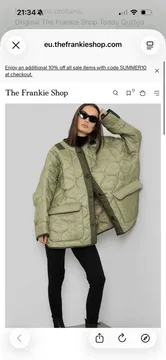 The Frankie Shop Teddy Quilted Jacket – Moss Green XS/S | NOVA