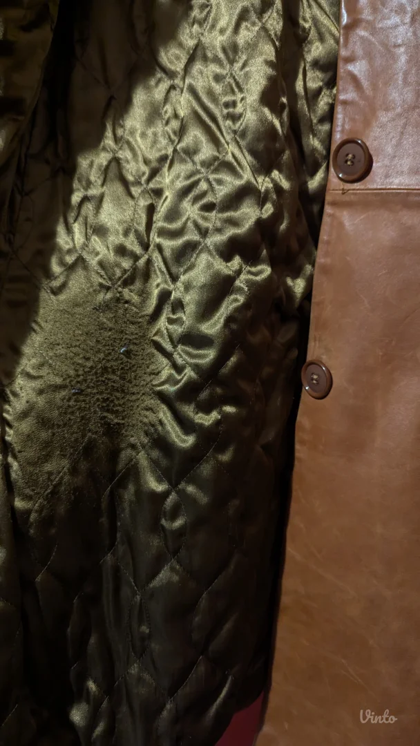 Vintage Kožni Kaput - PRELEP (dimenzije u opisu)
