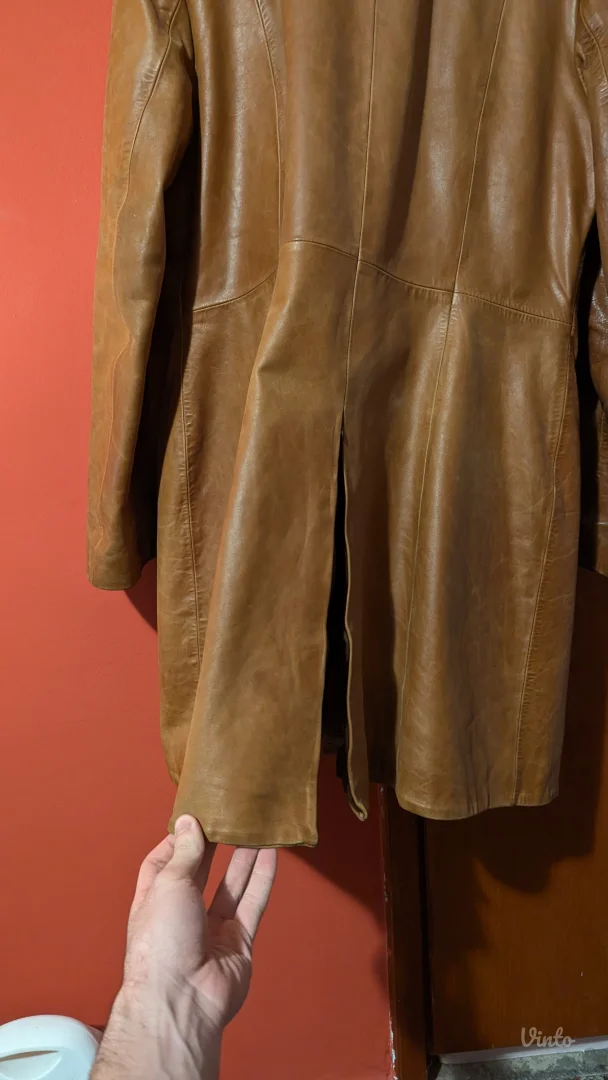 Vintage Kožni Kaput - PRELEP (dimenzije u opisu)