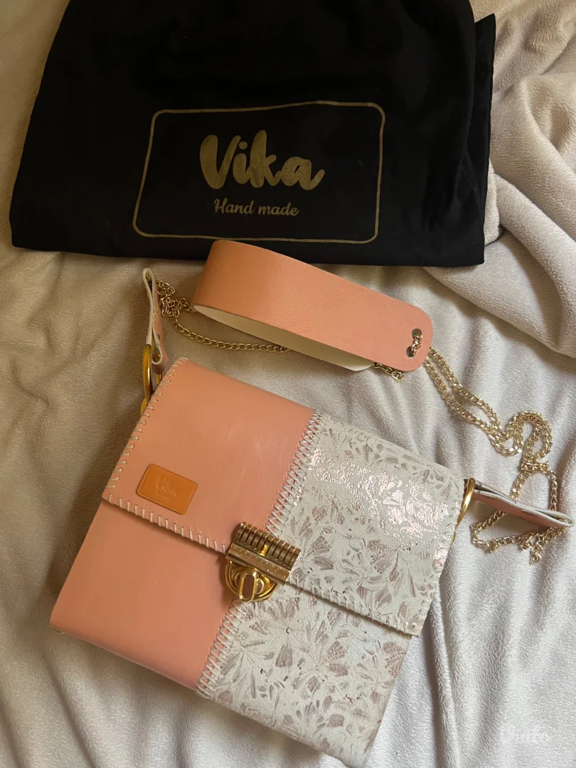 Hand made roze torba