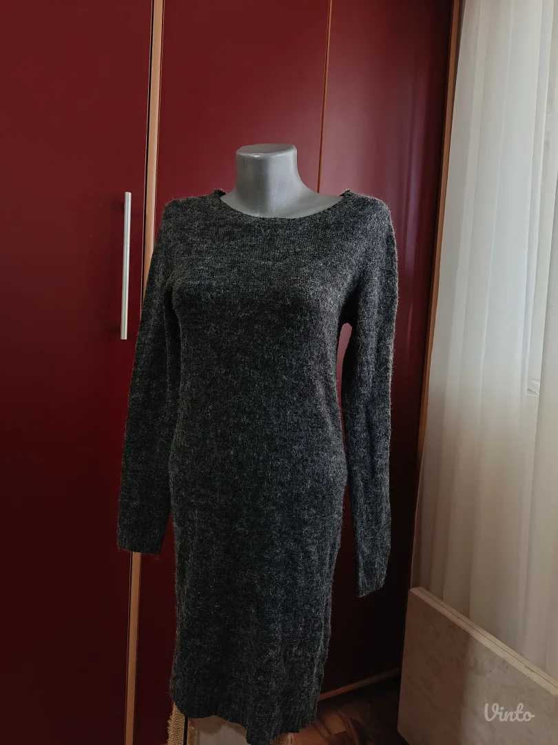 Haljina - tunika, siva deblja, m velicina