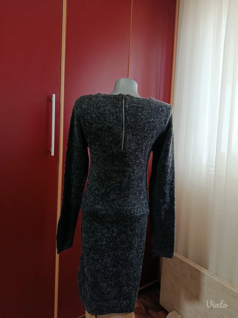 Haljina - tunika, siva deblja, m velicina