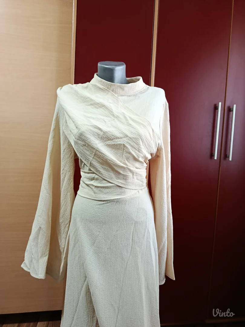 Haljina krem duga Xl