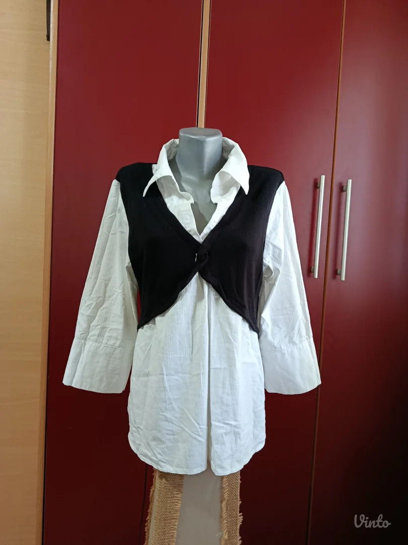 Kosulja L velicina, crno-bela