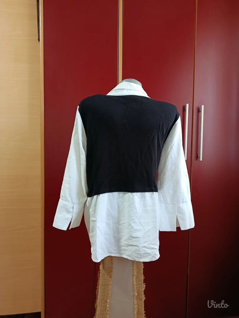 Kosulja L velicina, crno-bela