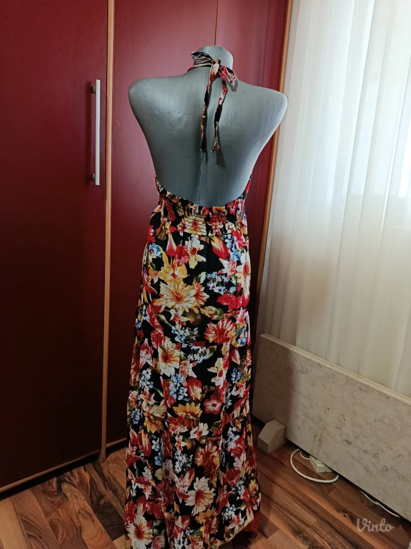 Letnja cvetna haljina M-L velicina