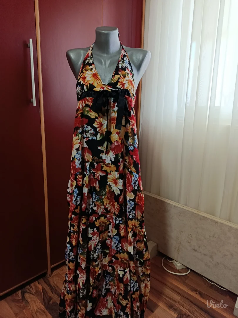 Letnja cvetna haljina M-L velicina