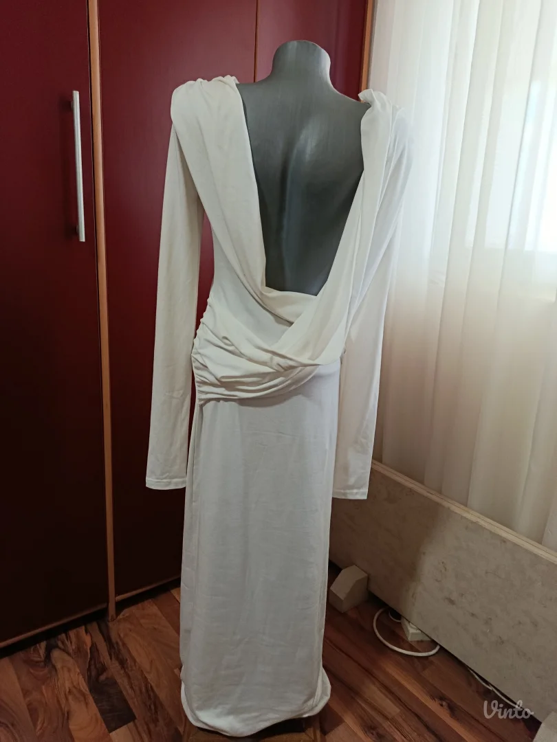 Bela duga haljina M vel