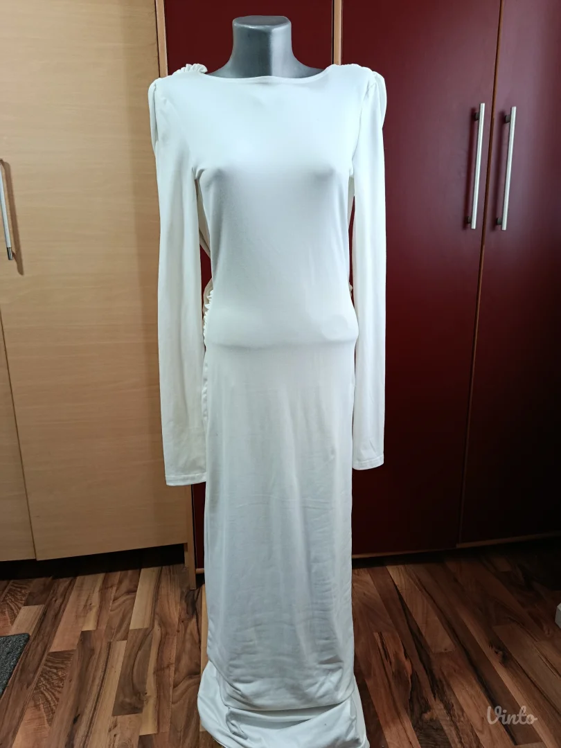Bela duga haljina M vel