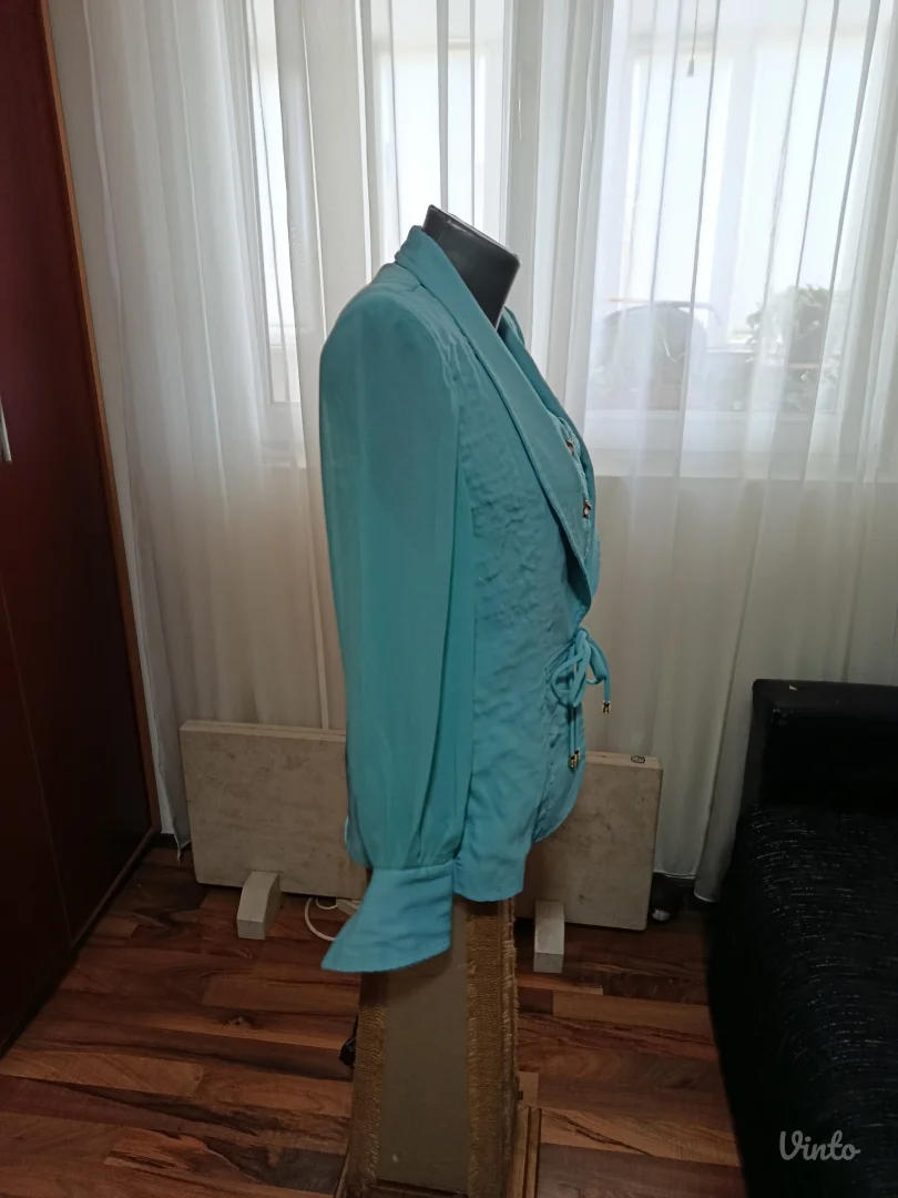 Svečani tirkizno-zeleni sako, L vel