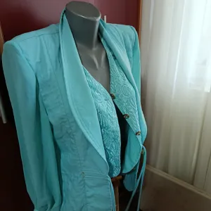 Svečani tirkizno-zeleni sako, L vel