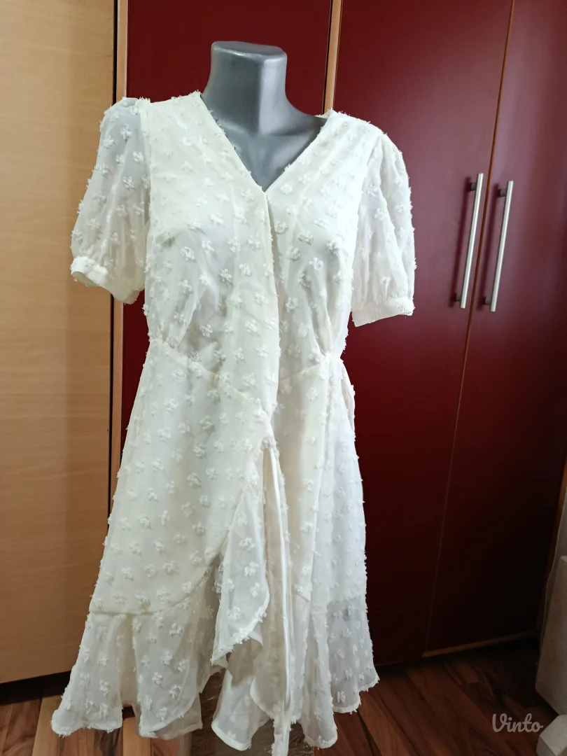 Bela haljina-kosulja, M vel