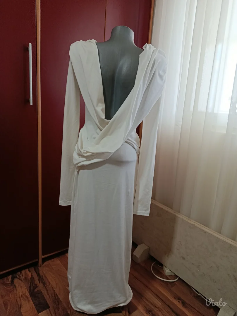 Bela duga haljina M vel