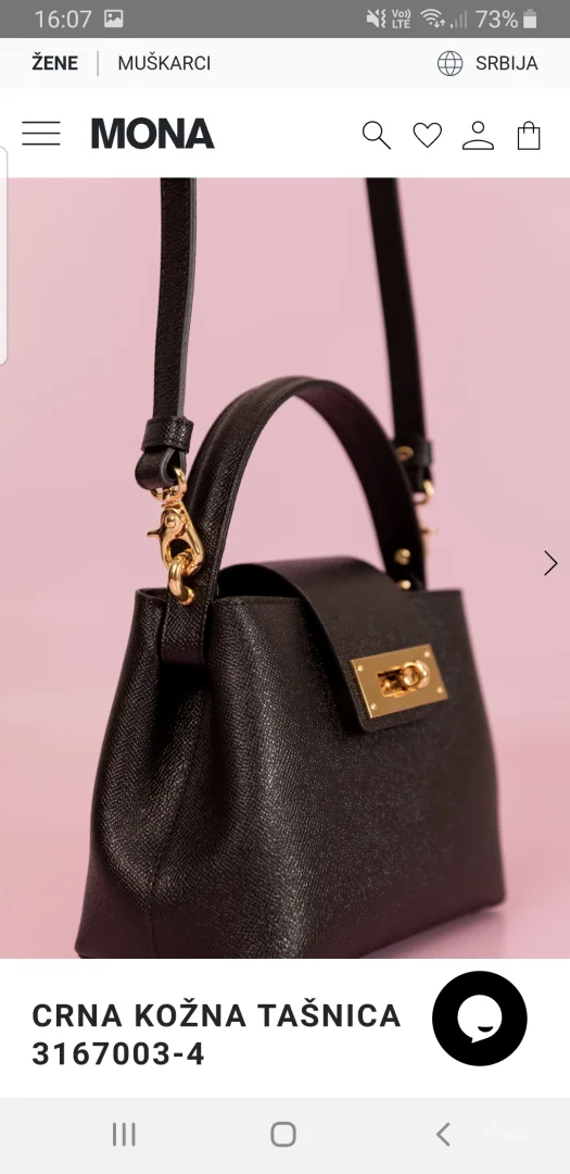 Mona Love Letters crna torbica