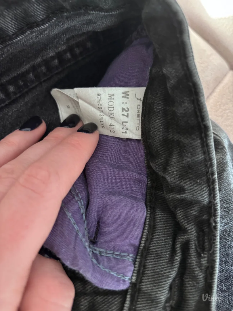 Fioretto crne farmerke