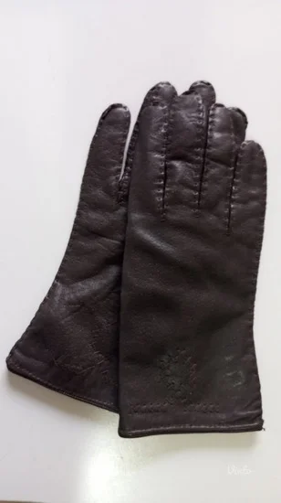 Rukavice prava koza postavljene