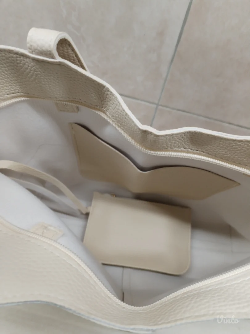 Casual beige classic torba, NOVO