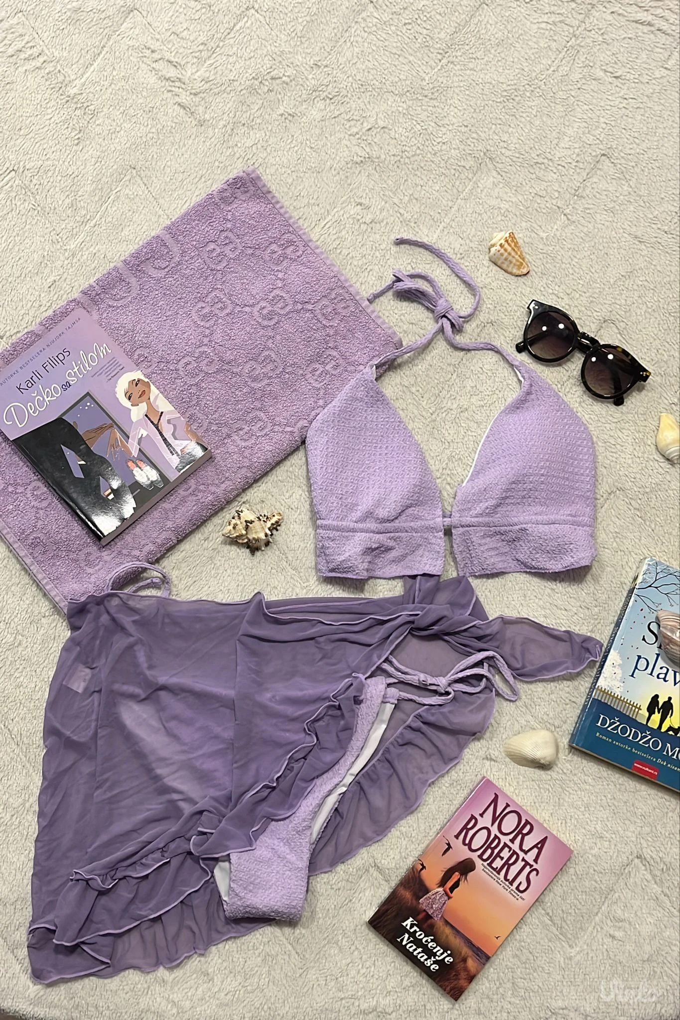 Shein dvodelni kupaći + marama, M-L, NOVO