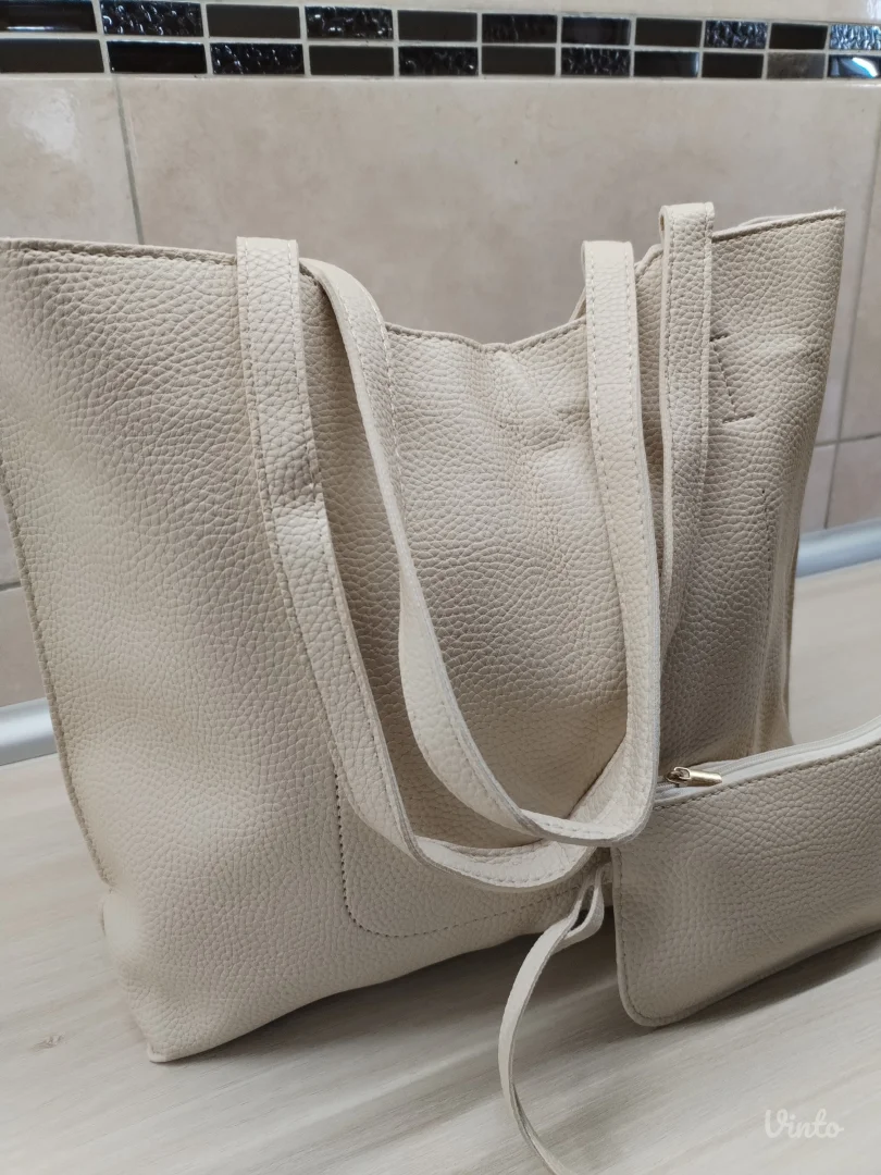 Casual beige classic torba, NOVO