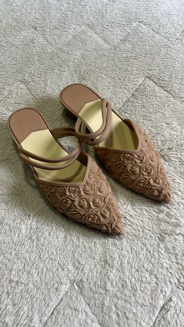 Beige papuče, 38,NOVO