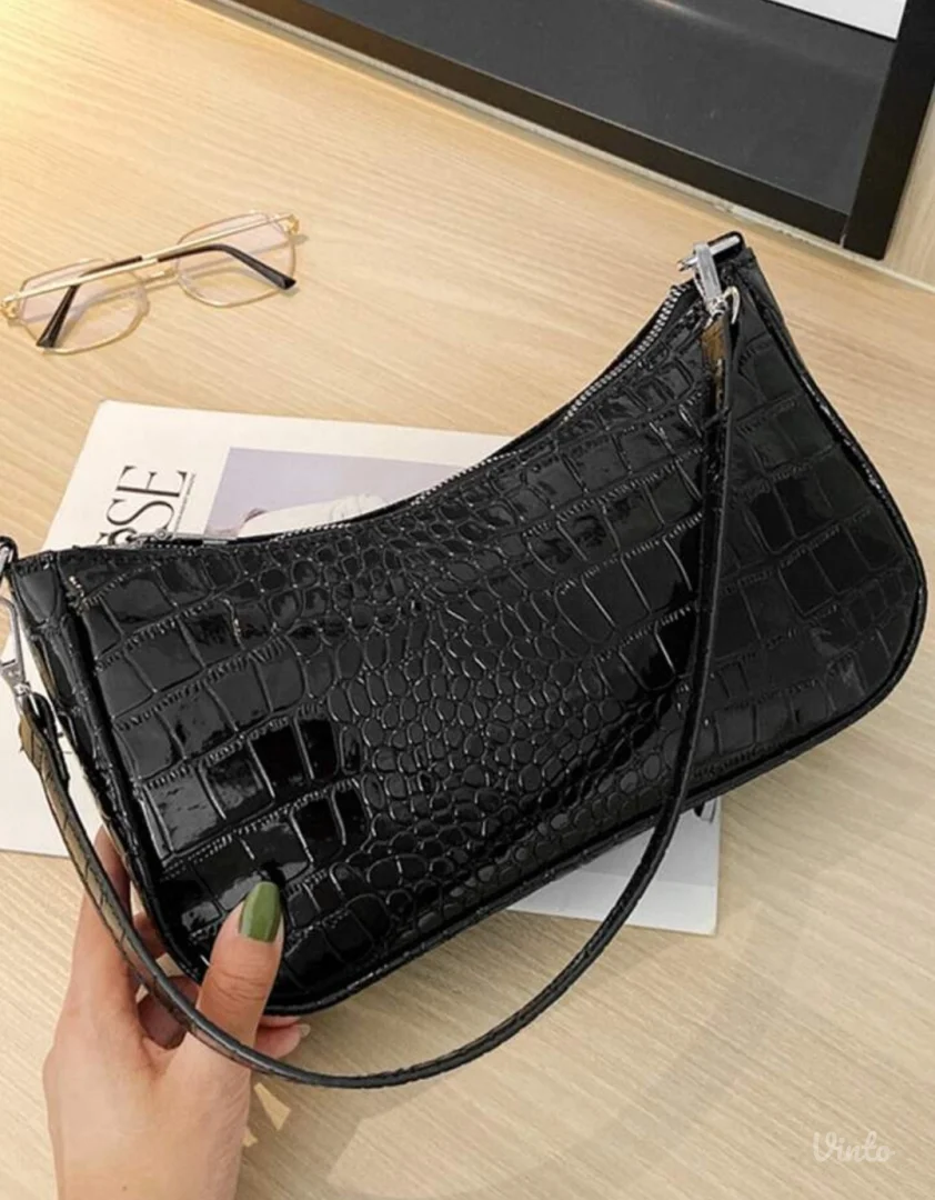 Minimalist croco pattern torba, NOVO