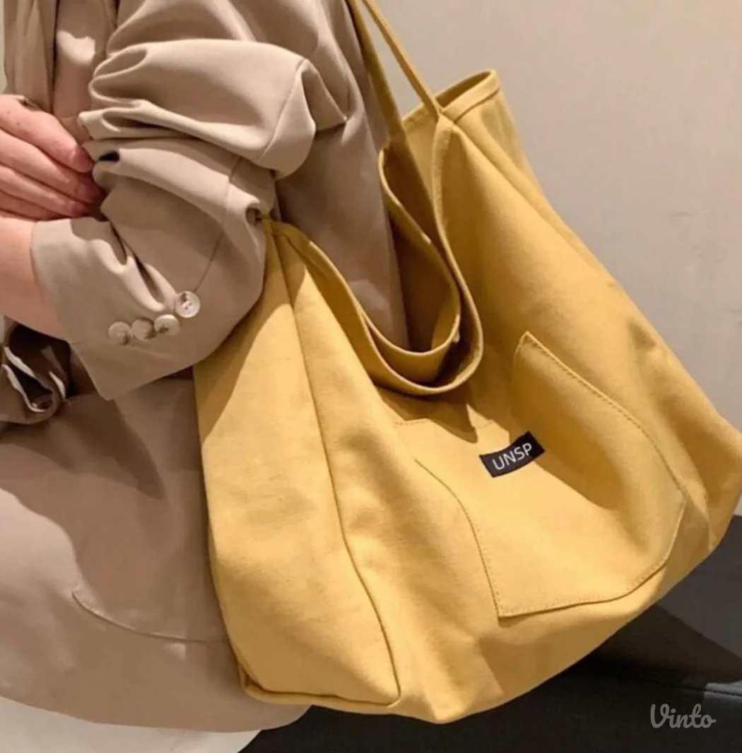 Fashion canvas large torba,NOVO