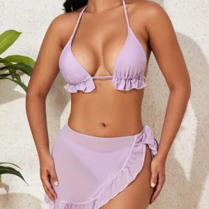 Shein dvodelni kupaći + marama, M-L, NOVO