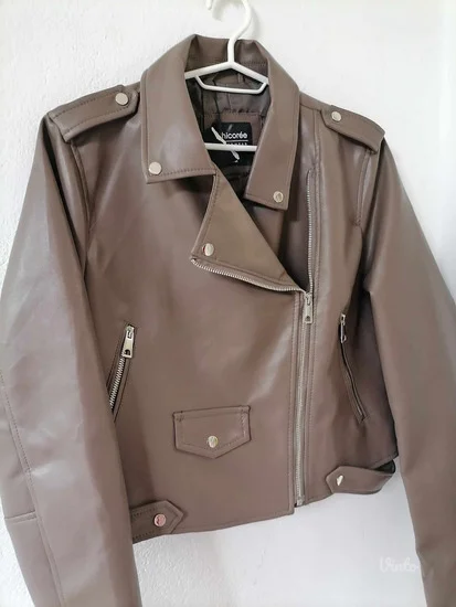 Braon/krem jakna od eko koze nova sa etiketom