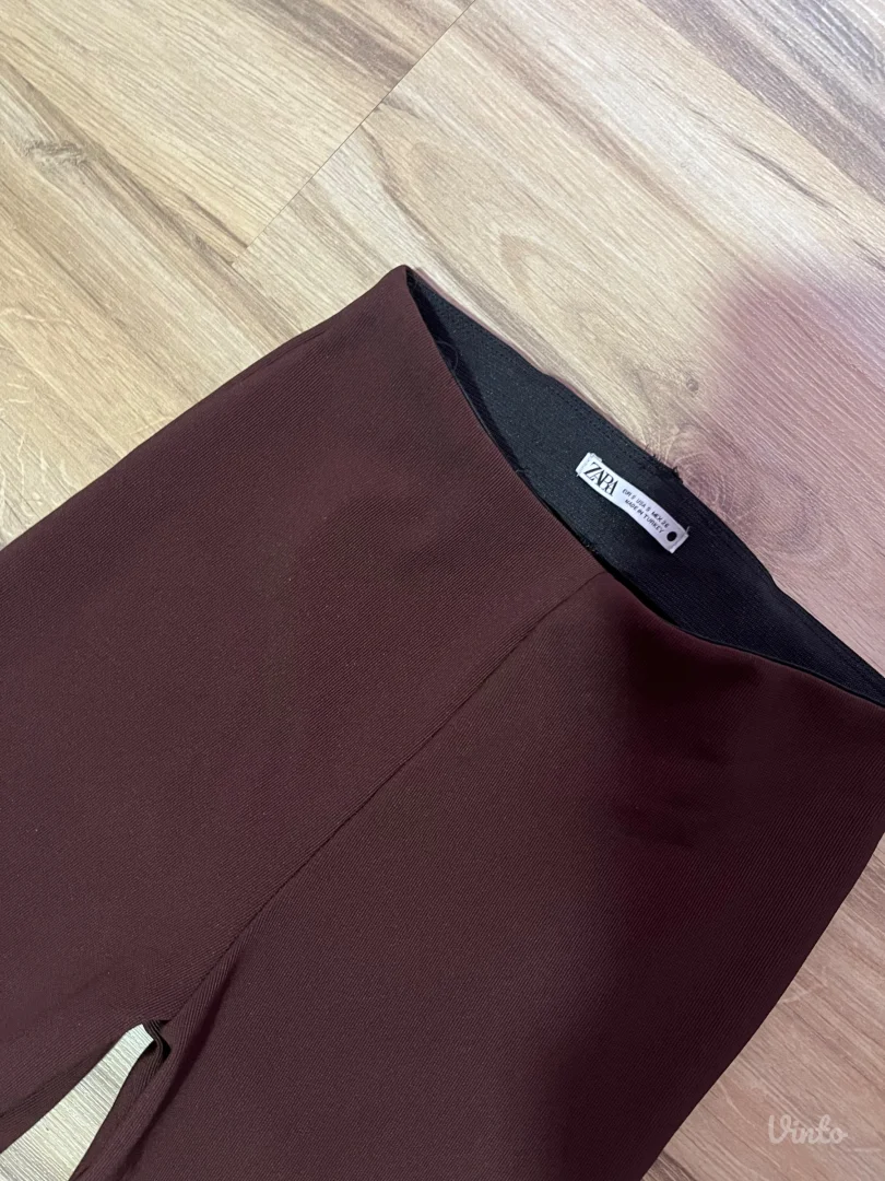 Zara braon pantalone sa prorezima