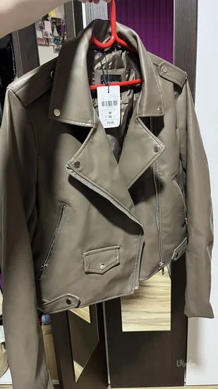 Braon/krem jakna od eko koze nova sa etiketom