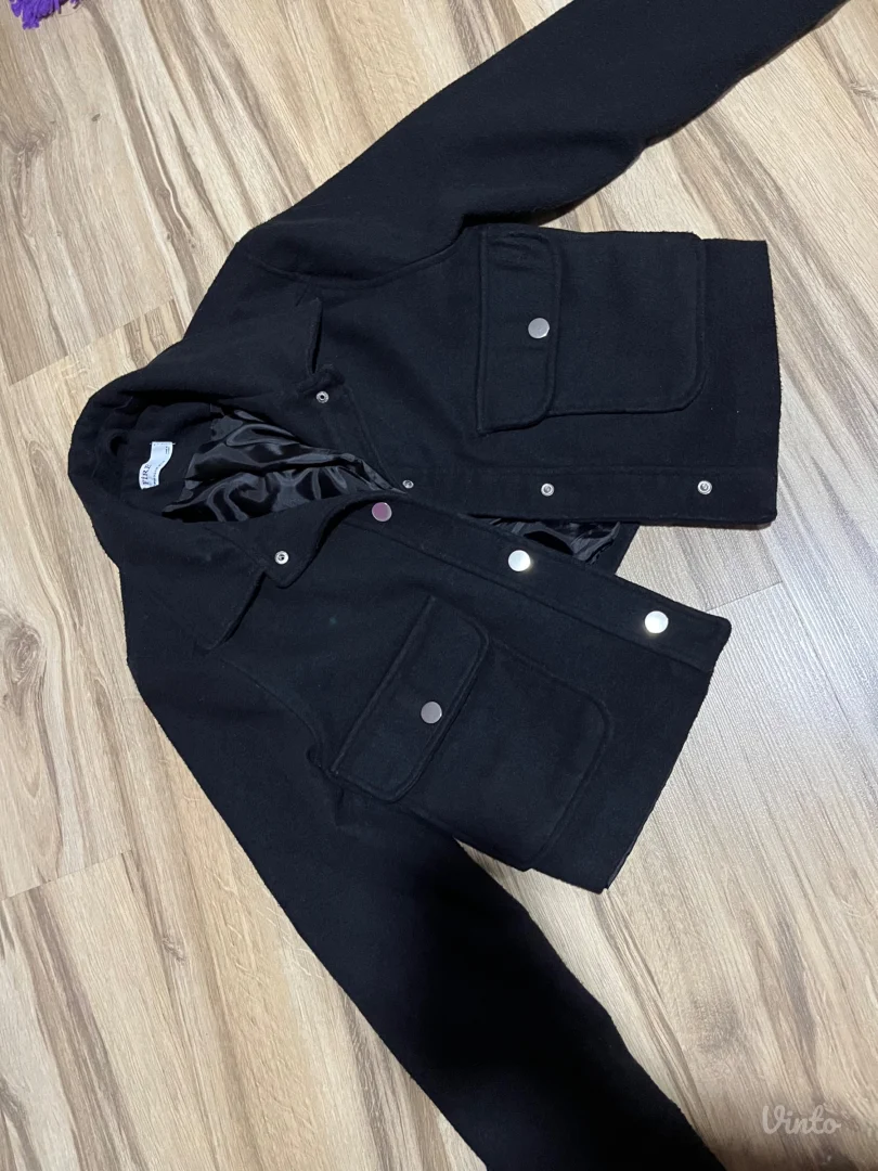 Kraći crni kaput/jakna