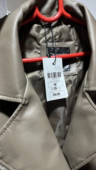 Braon/krem jakna od eko koze nova sa etiketom