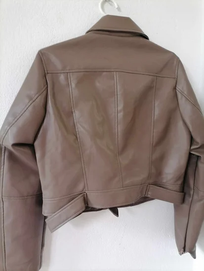 Braon/krem jakna od eko koze nova sa etiketom
