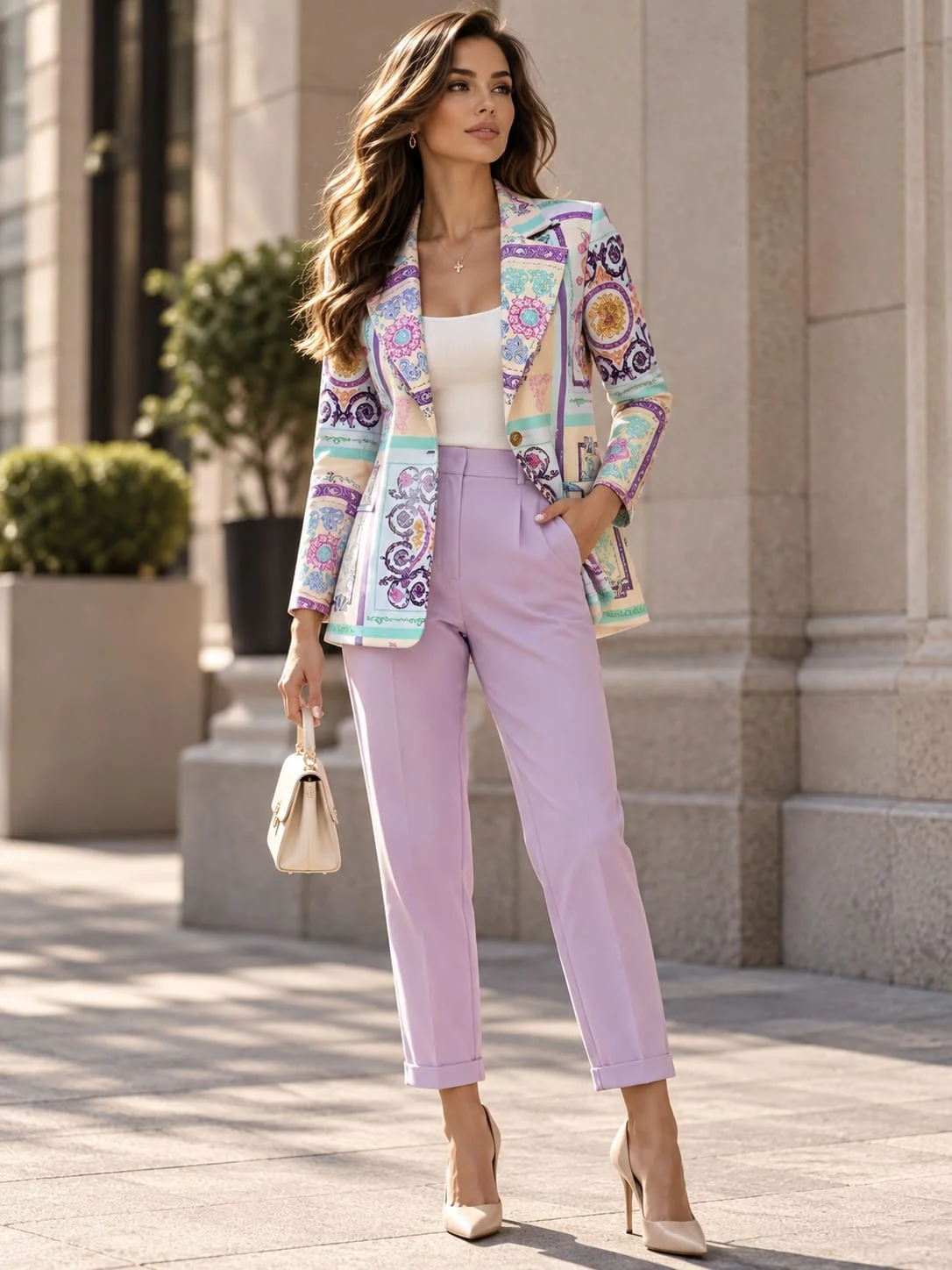 Pastelno elegantno odelo