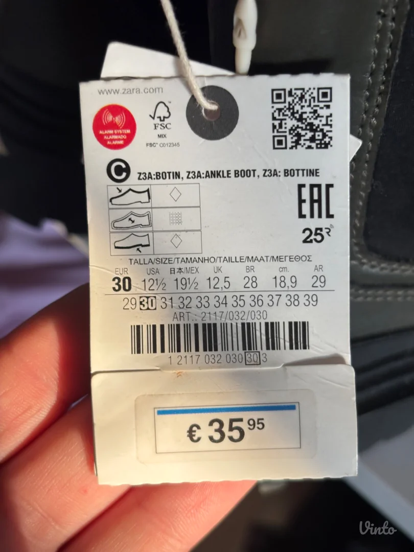 Zara decije cipele br.30