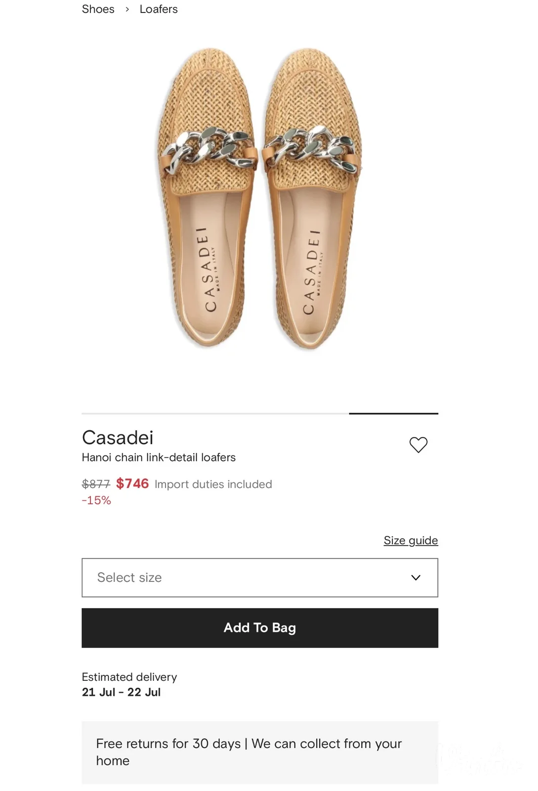 Original luksuzne Casadei mokasine 41
