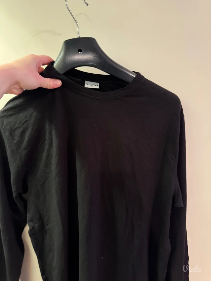 Crna muska majica "Mura" dugi rukav