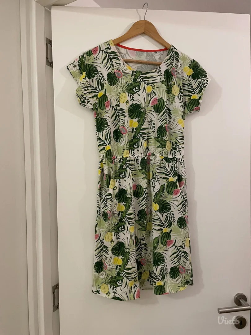 Pamučna cvetna haljina 4