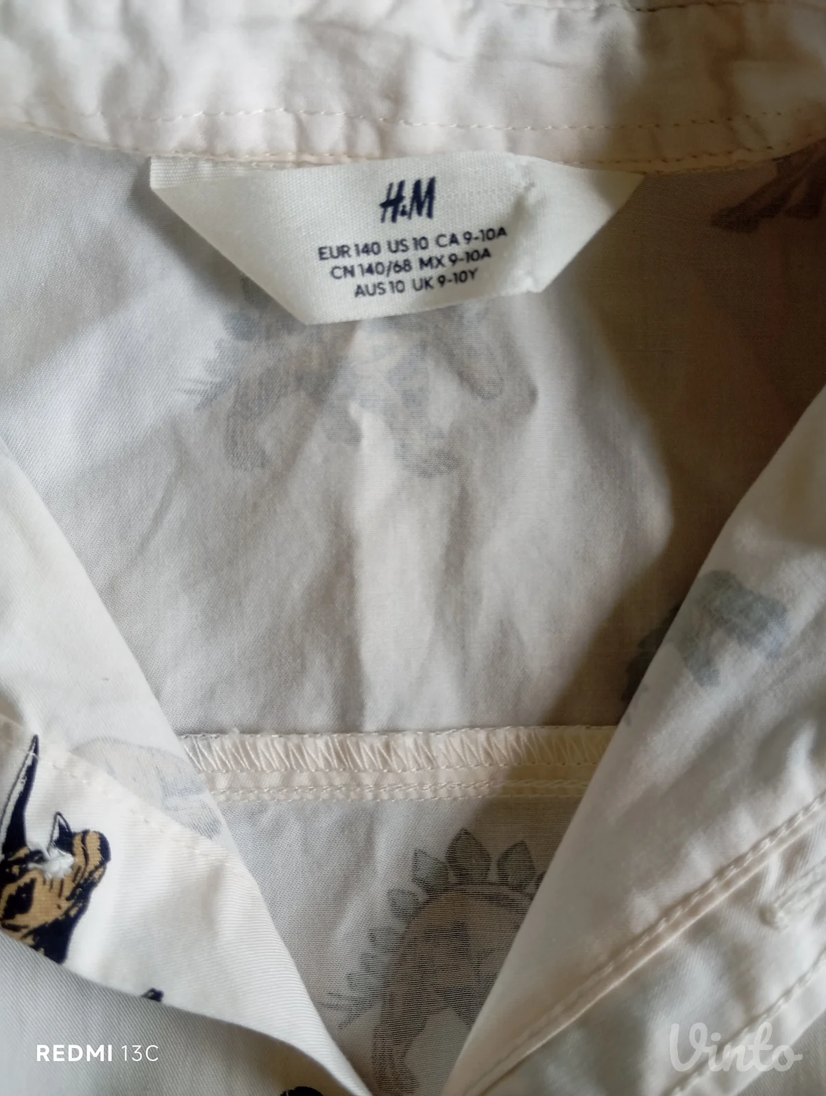 H&M košulja za dečake sa dinosaurusima br 140
