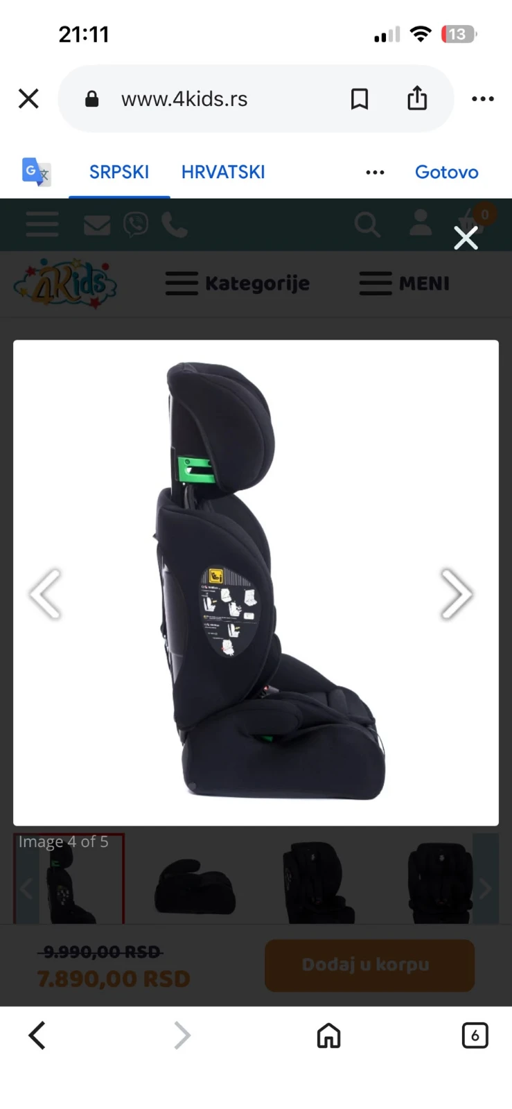 Auto sediste novo