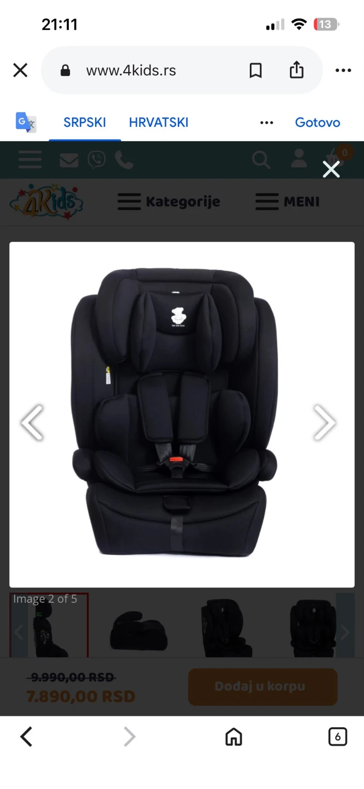 Auto sediste novo
