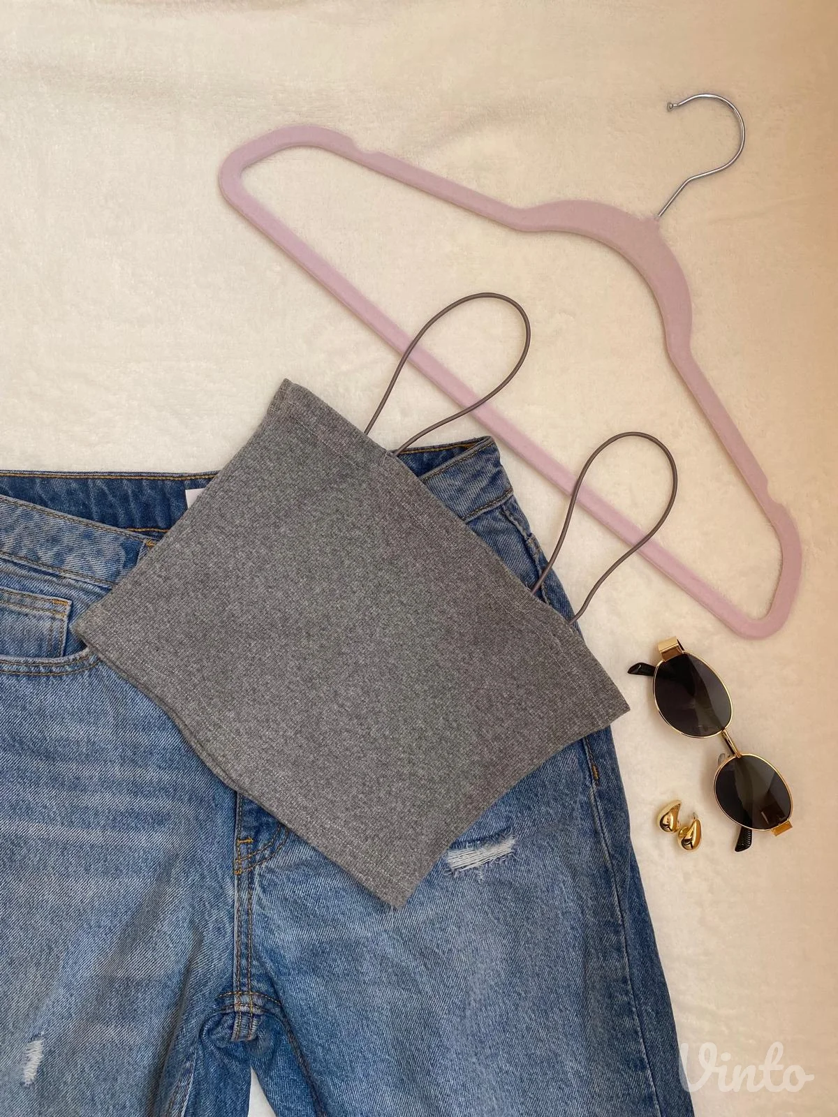 Ženska crop top majica sa brtelama