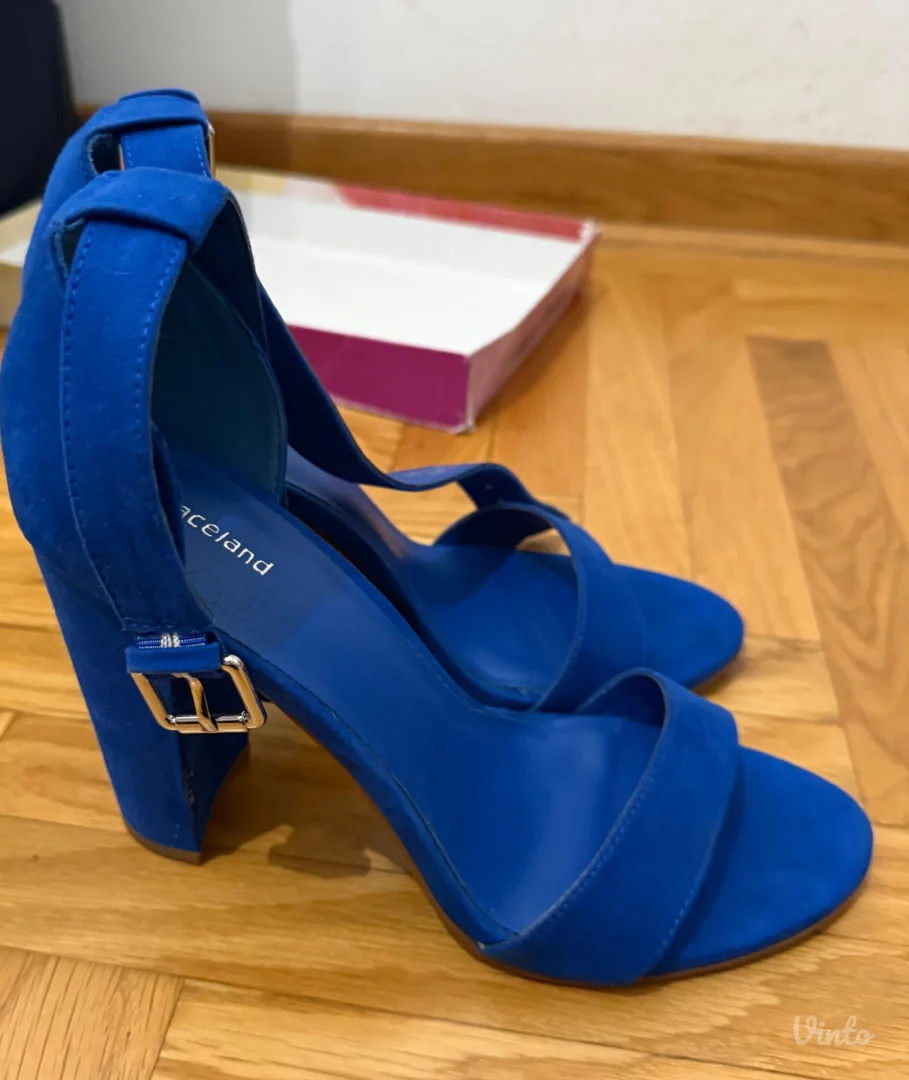 Plave otvorene cipele na štiklu- Graceland