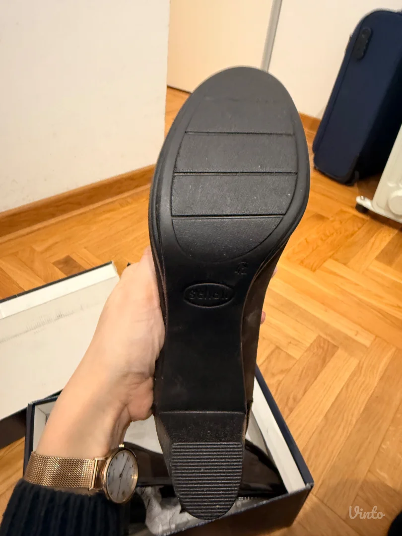 Braon kožne ženske cipele- Dr. Scholl