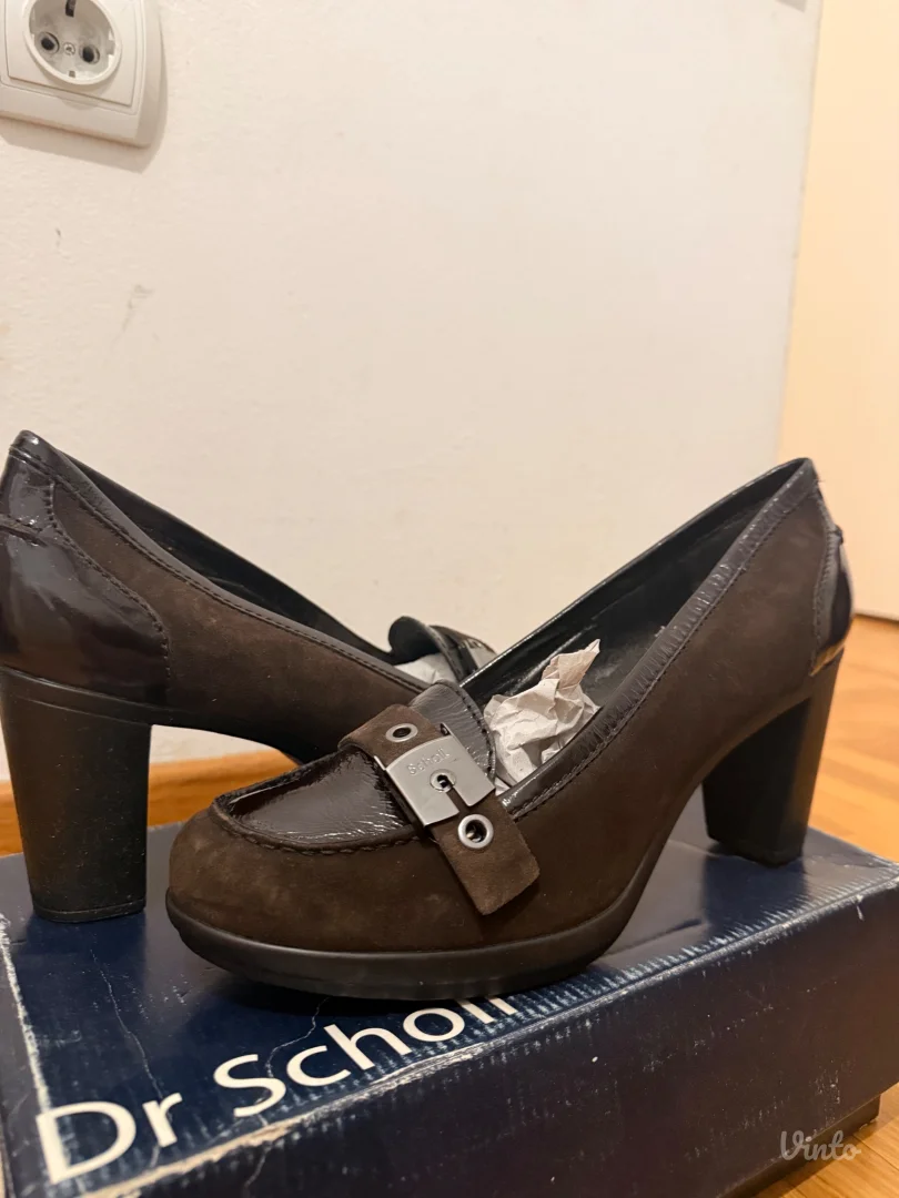 Braon kožne ženske cipele- Dr. Scholl