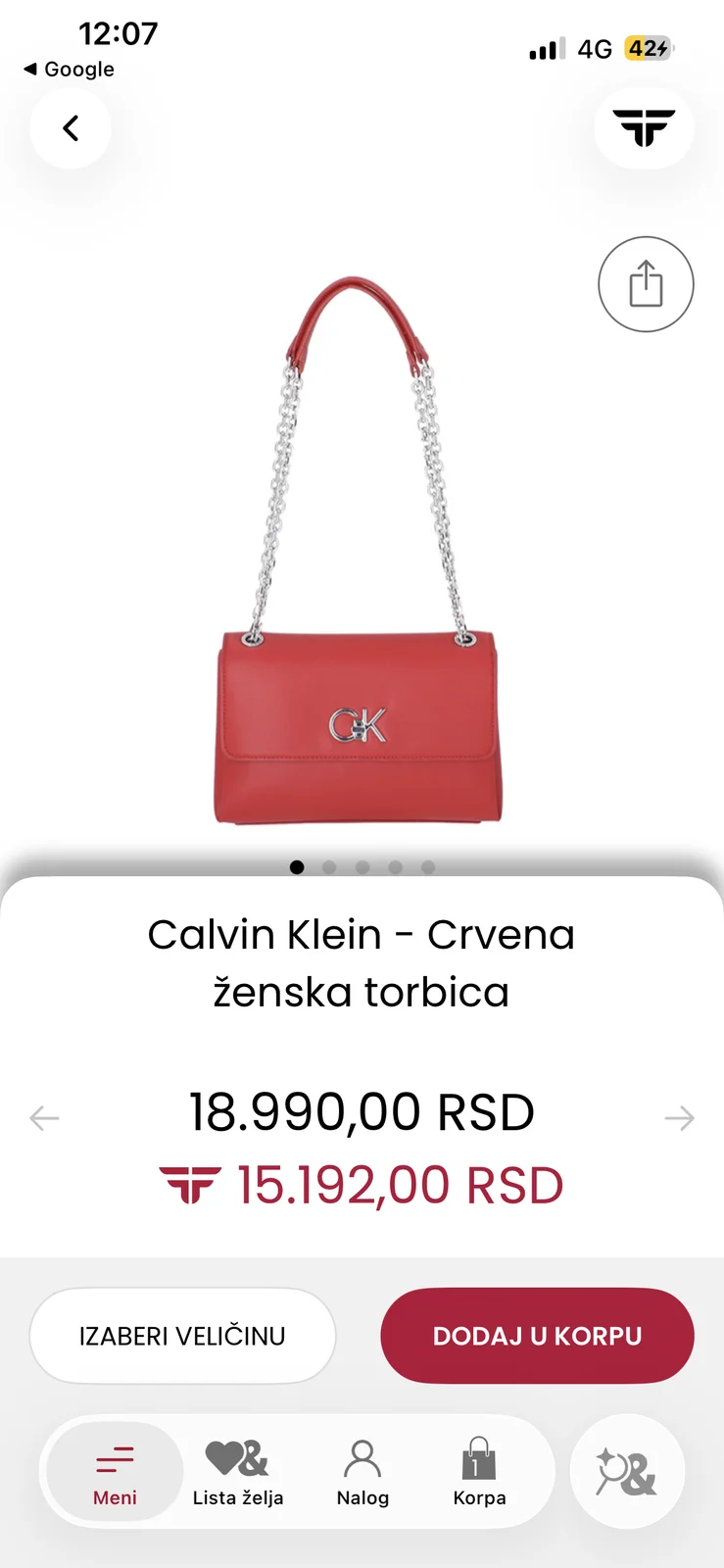 Calvin Klein tasna
