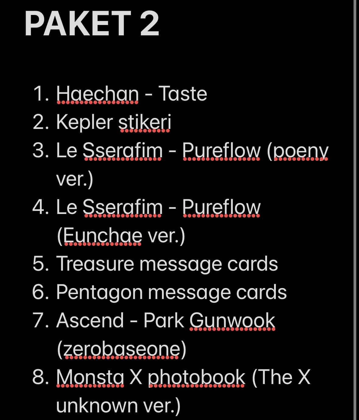 KPOP albumi i merch